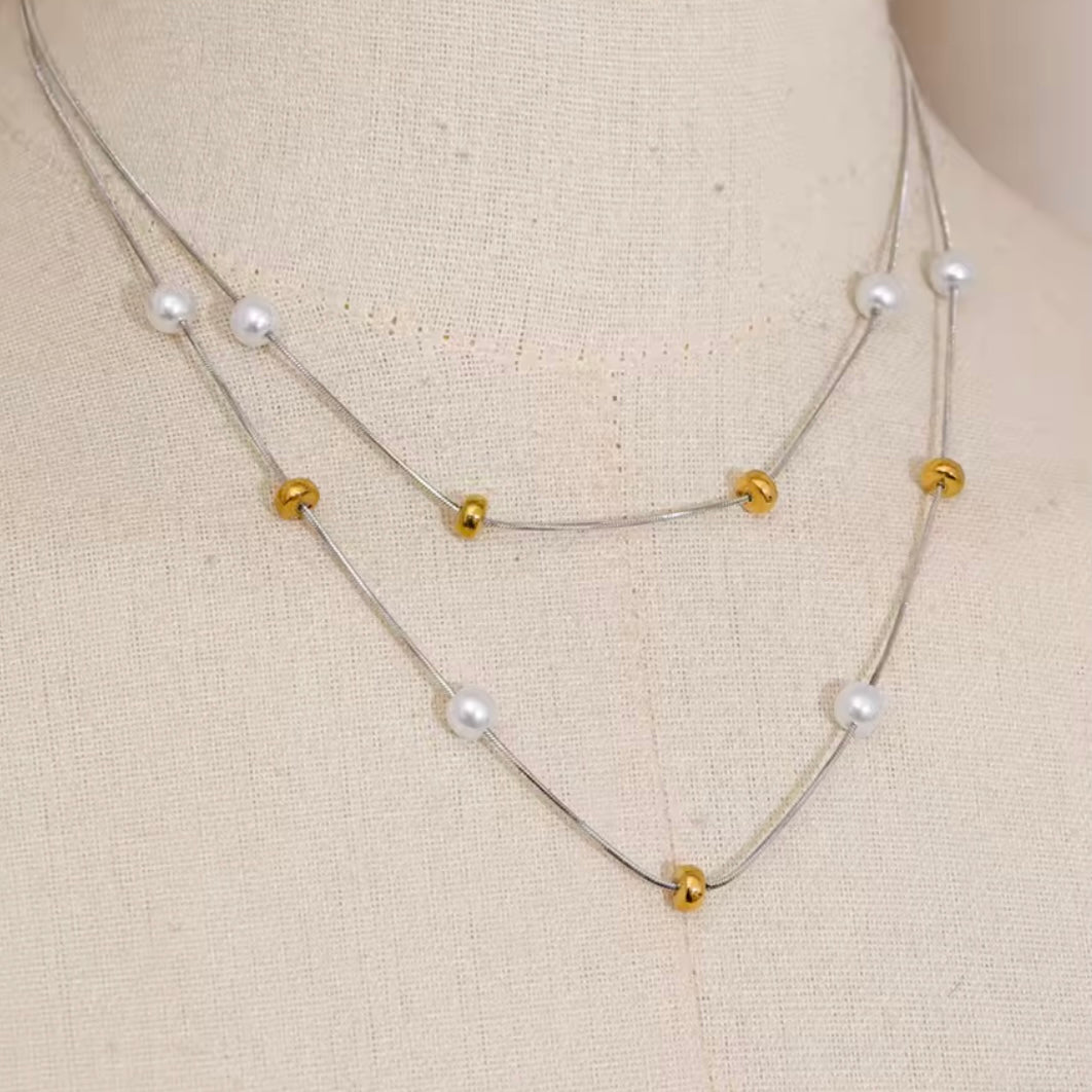 Sora Silver Pearl Necklace