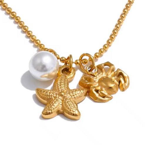 Starfish-Crab necklace