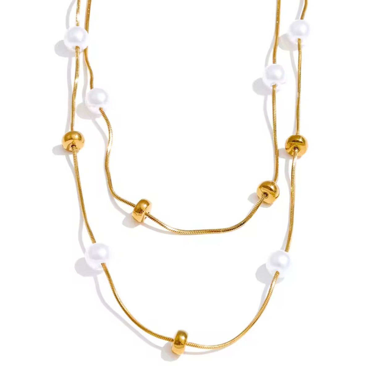 Sora Gold Pearl Necklace