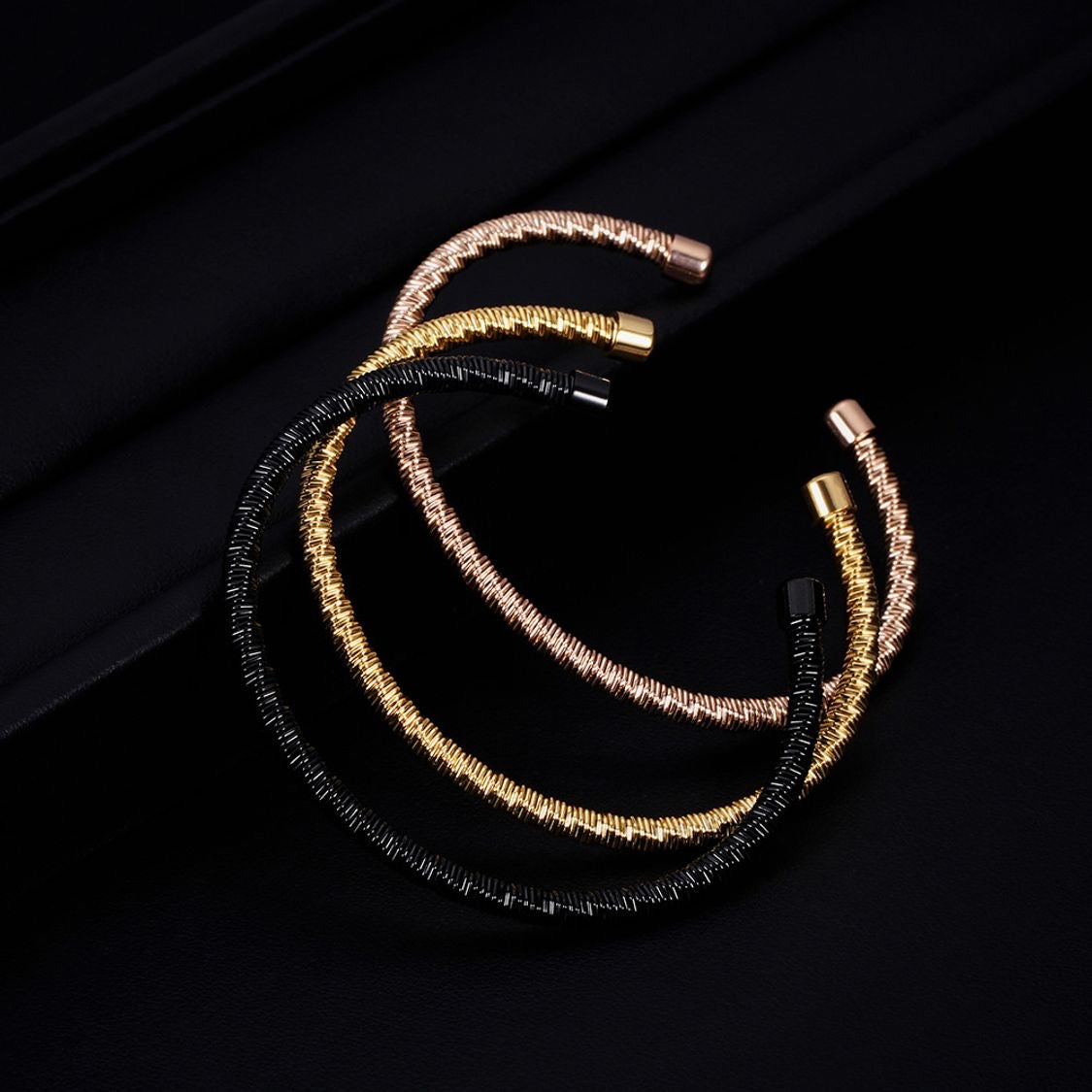 Solid Mesh Bangles