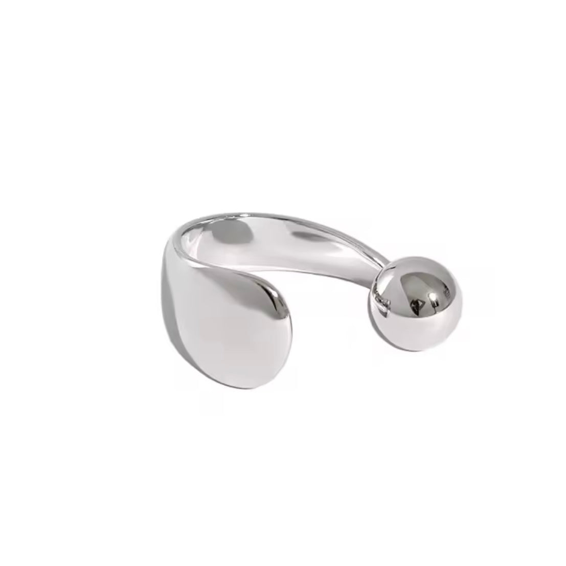 Silver Sphere Ring