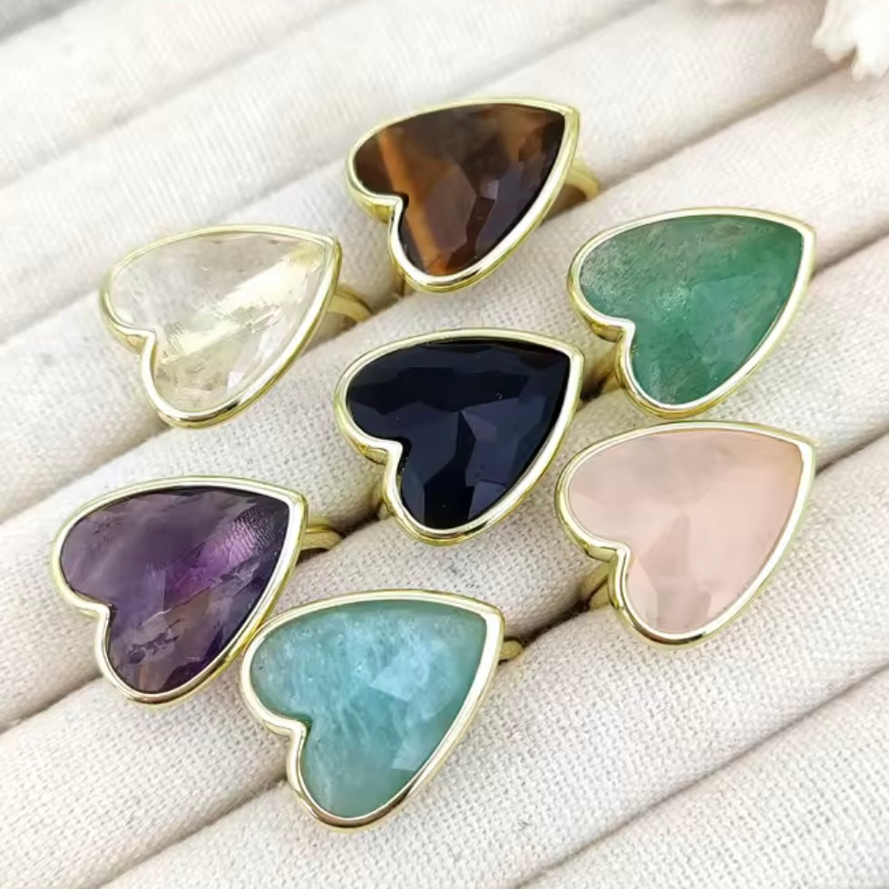 Quartz Heart Ring