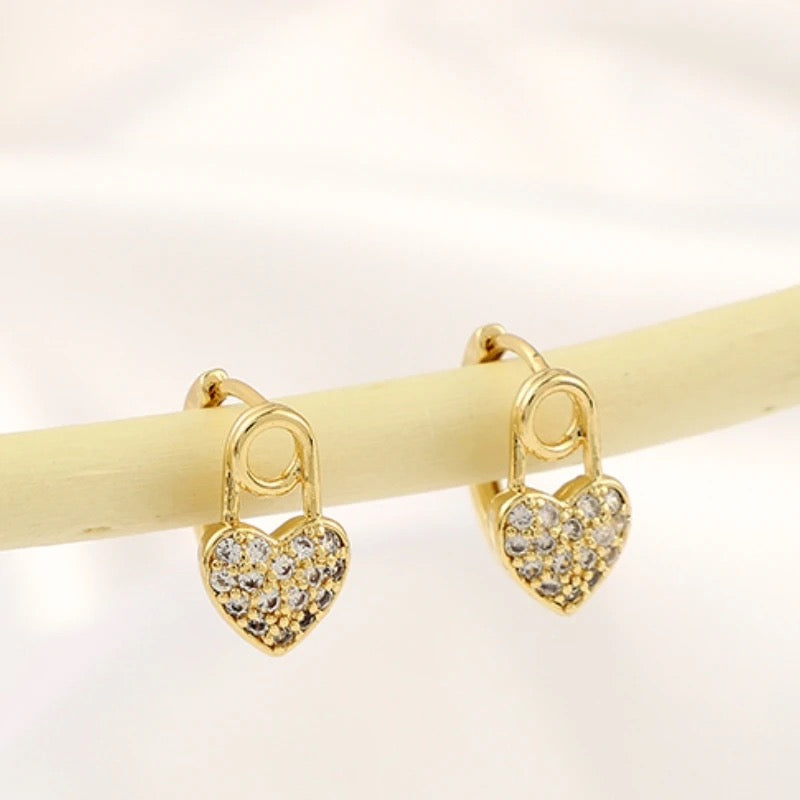 Heart Mini Pin Hoops
