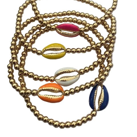 Seashell bracelet blue