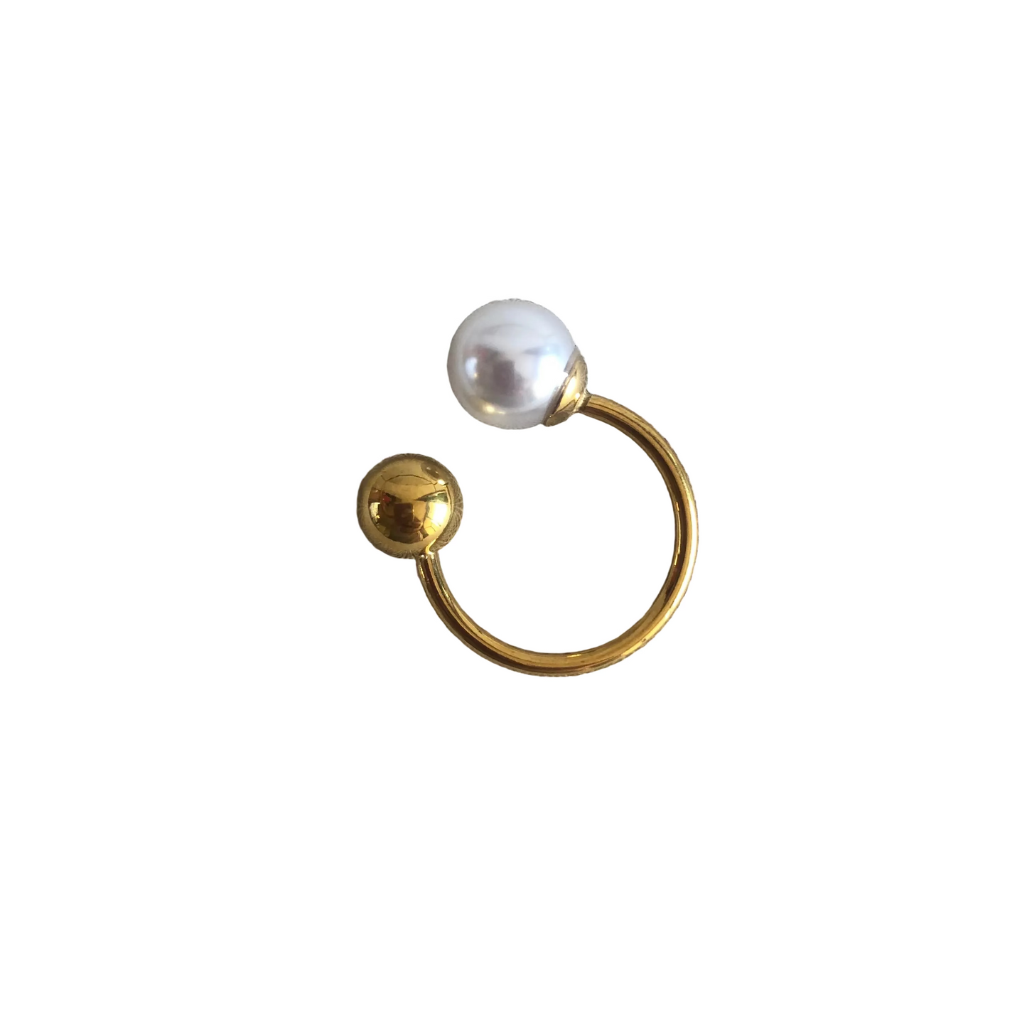 Pearl-Gold Globe Ring