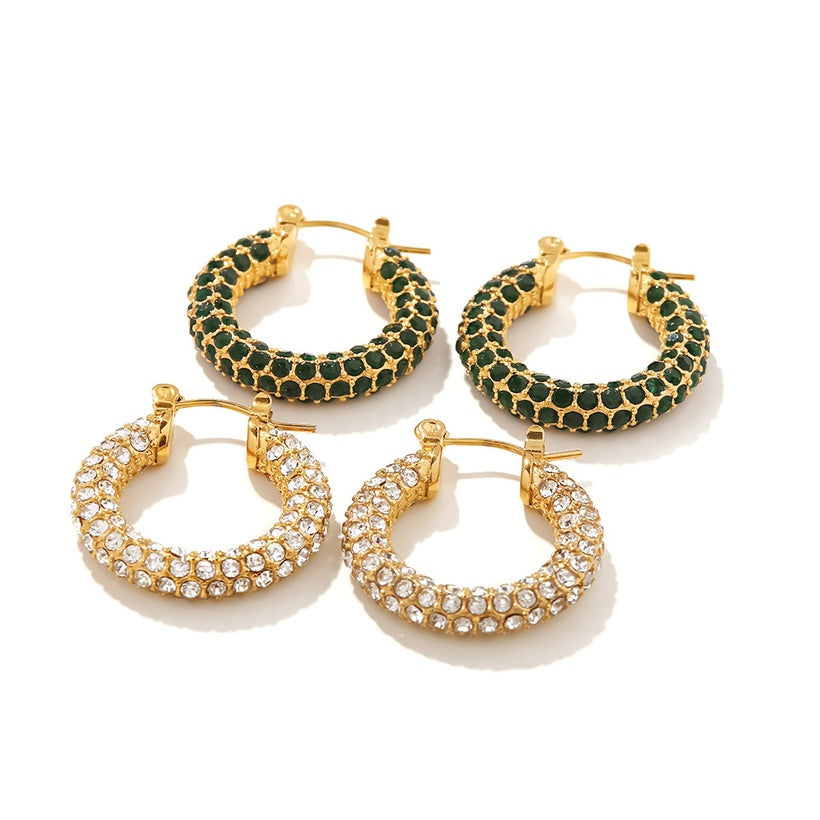 Geo Zircon hoops