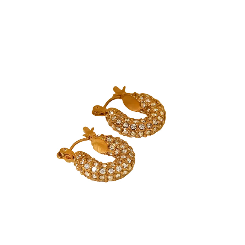 Mini Geo zircon hoops