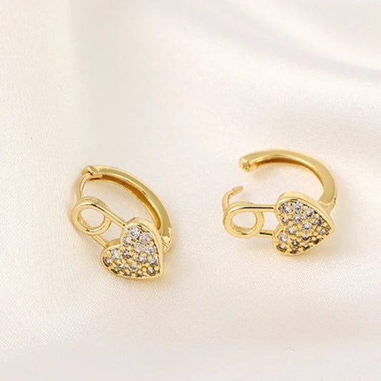 Heart Mini Pin Hoops