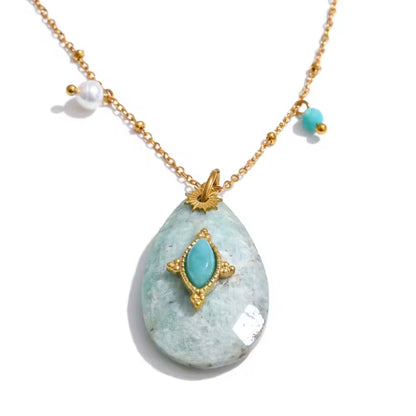 Gaia Stone Drop Necklace
