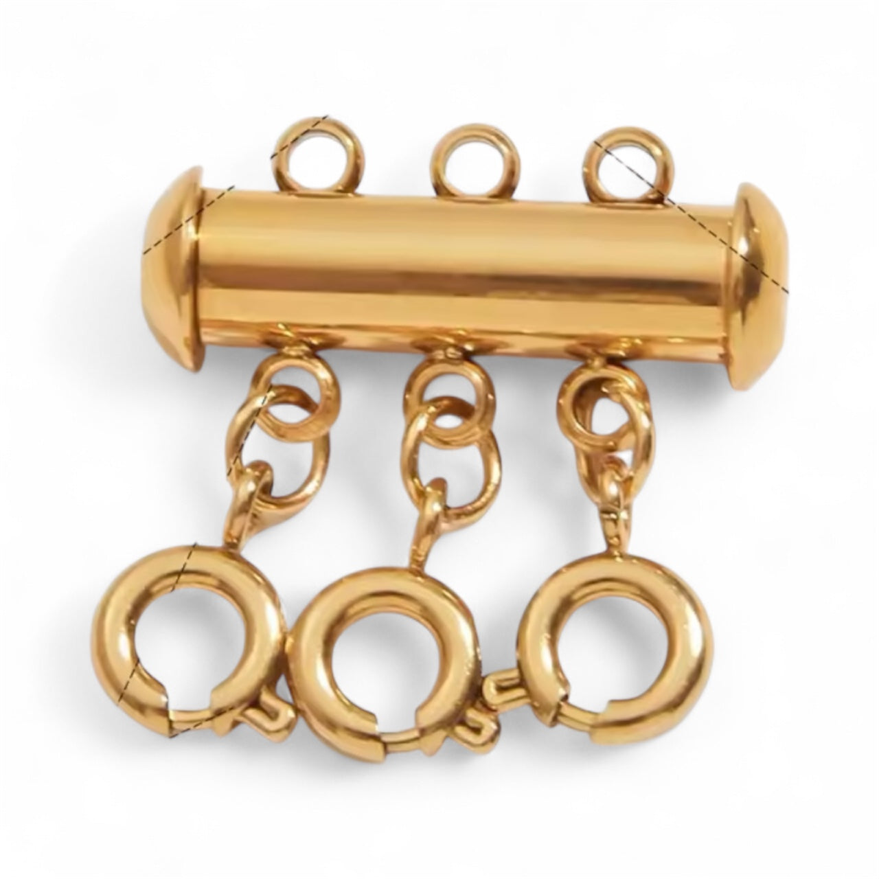 3-Strands Necklace Layer Button