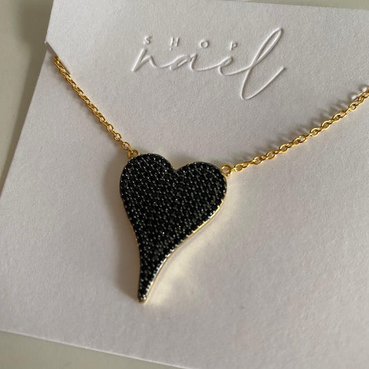 Black Zircon Heart