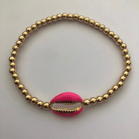Seashell bracelet pink