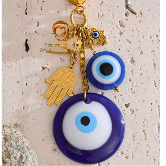 Blue Evil Eye Keychain