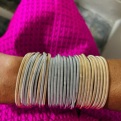 Gold, Silver & Mix Springwire bracelets