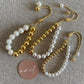 pearl-gold beaded bracelet