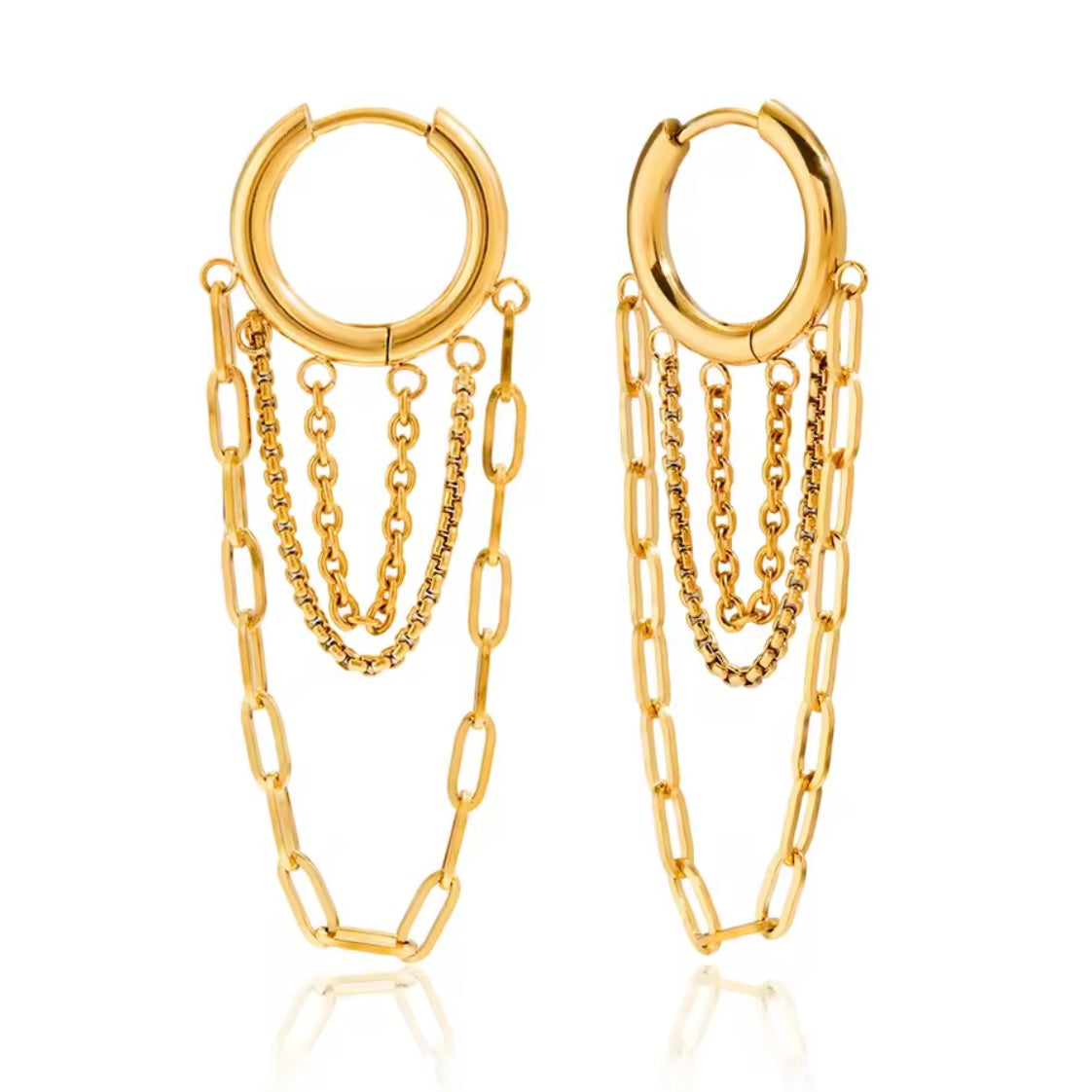 Golden Drift Tassel Earrings