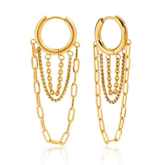 Golden Drift Tassel Earrings