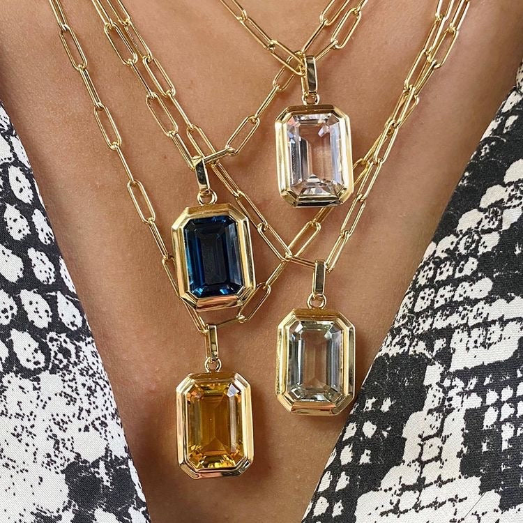 Vintage square necklace