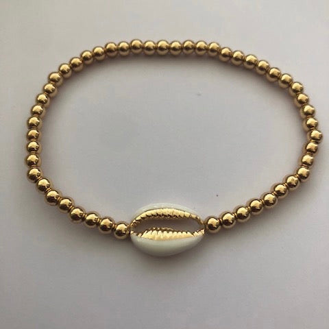 Seashell bracelet white