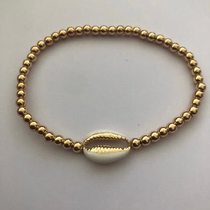 Seashell bracelet white