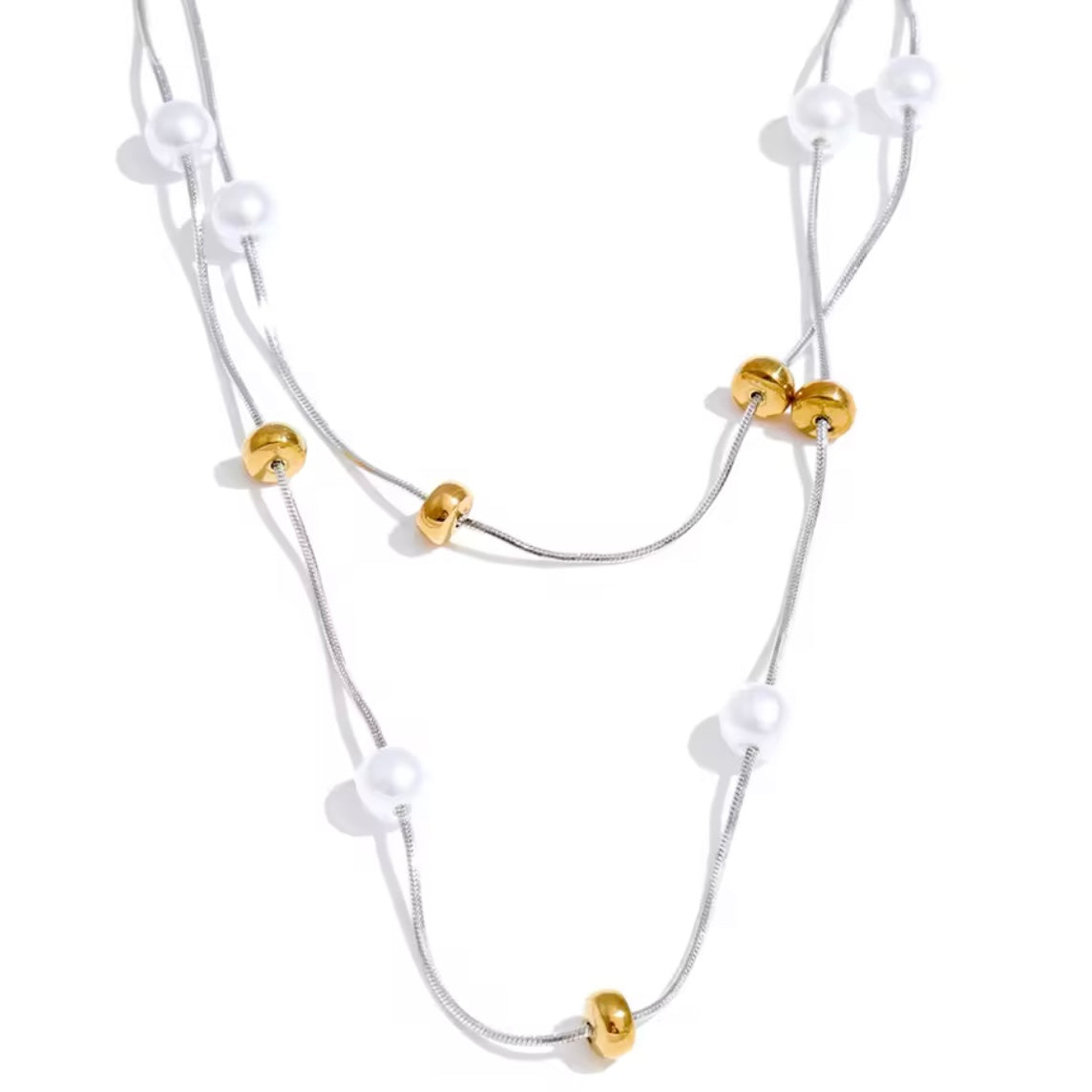 Sora Silver Pearl Necklace