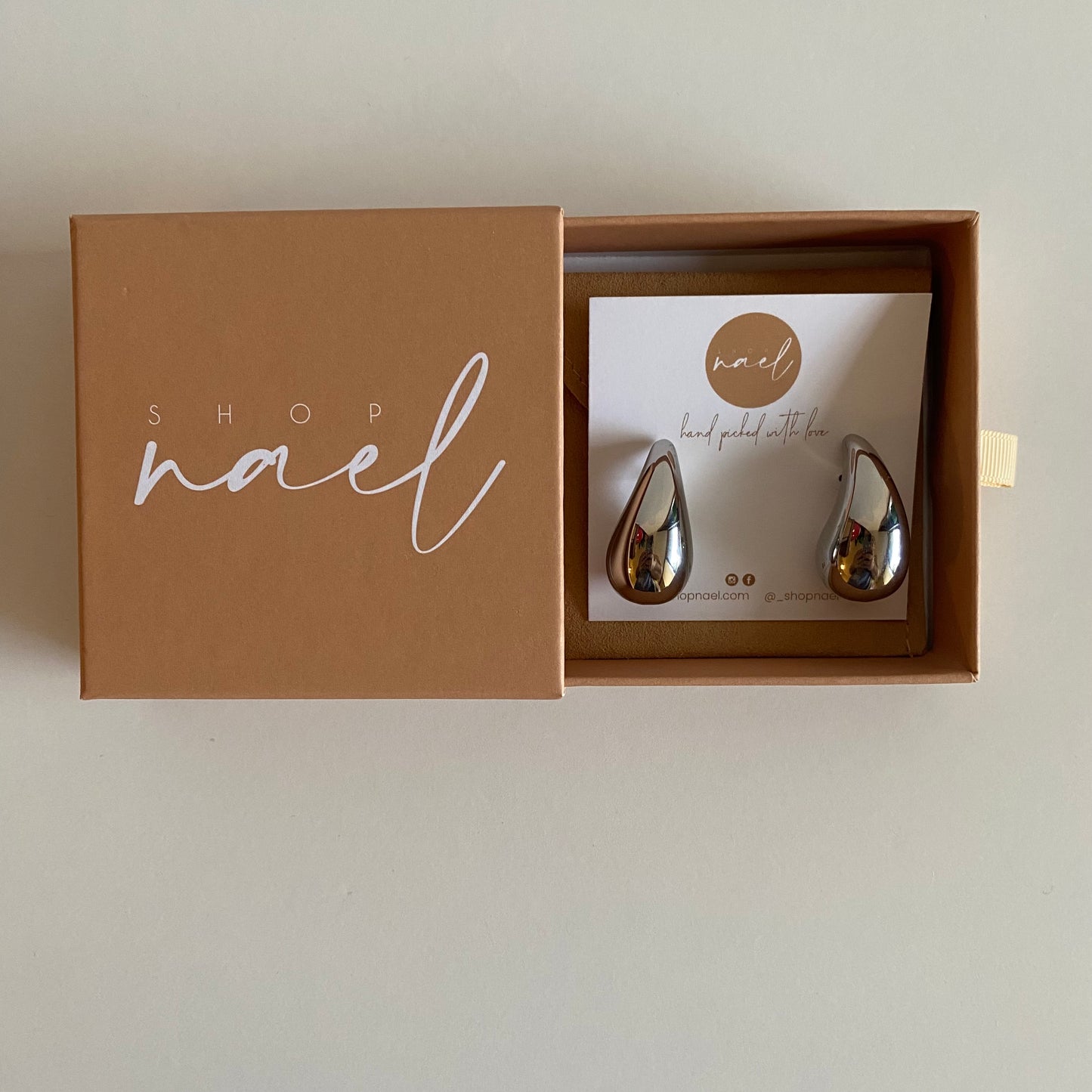 Bold Medium Gold & Silver drop earrings