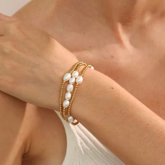 Isla Pearl Trio Bracelet