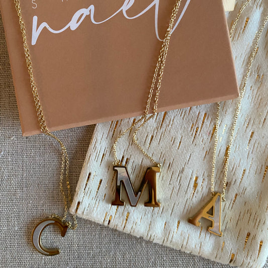 Gold & Pearl Initial