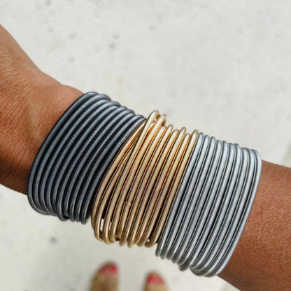 Gold, Silver & Mix Springwire bracelets