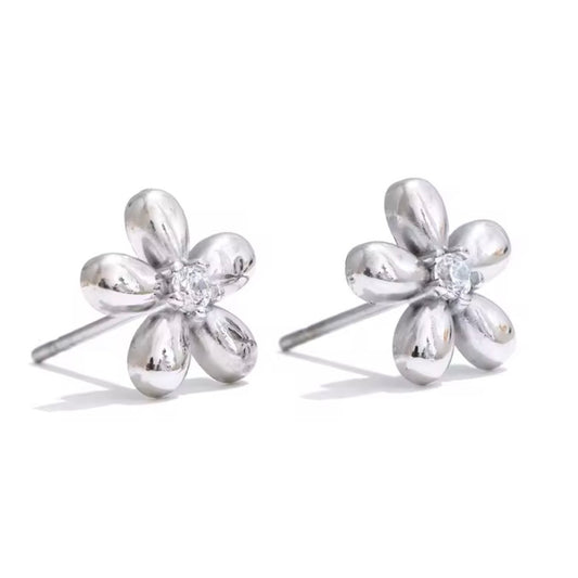 Mini SilverFlower Studs