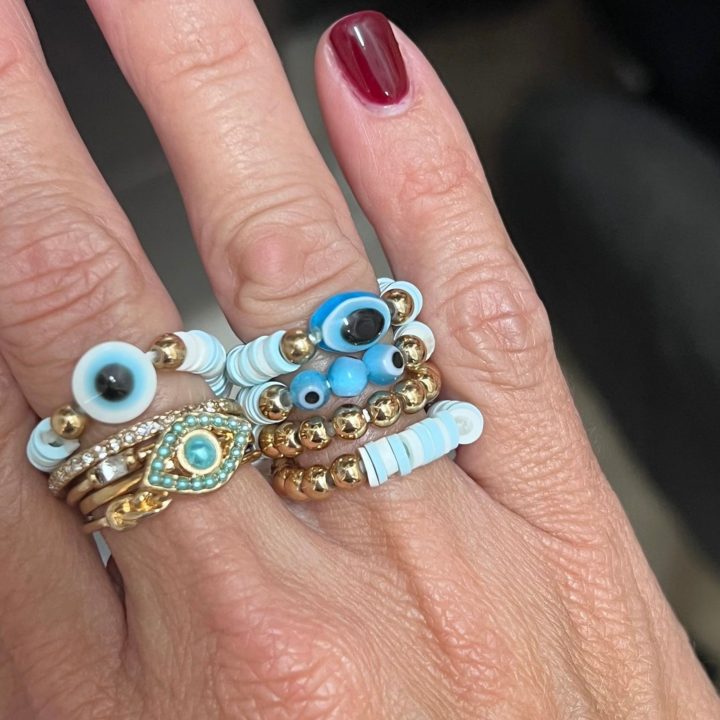 Evil Eye Rings Set