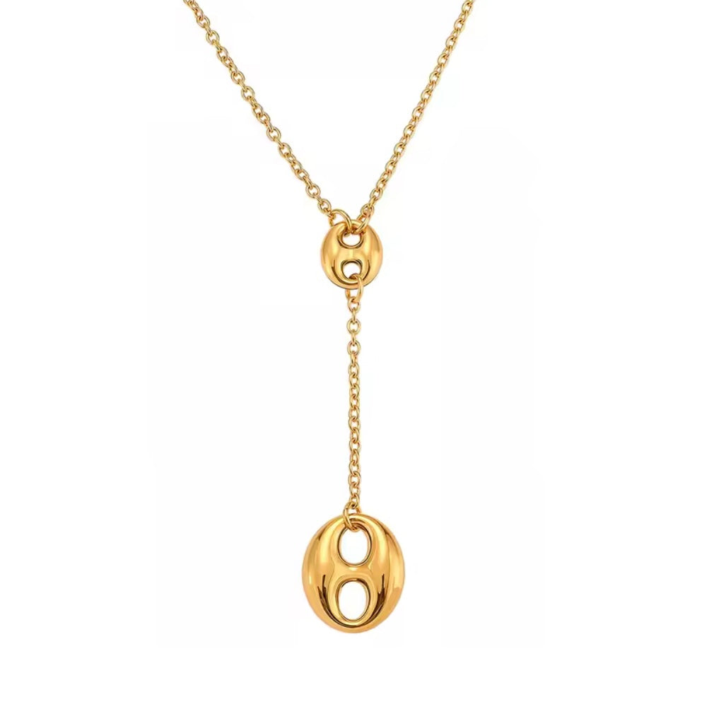 Gold Twin Link Necklace