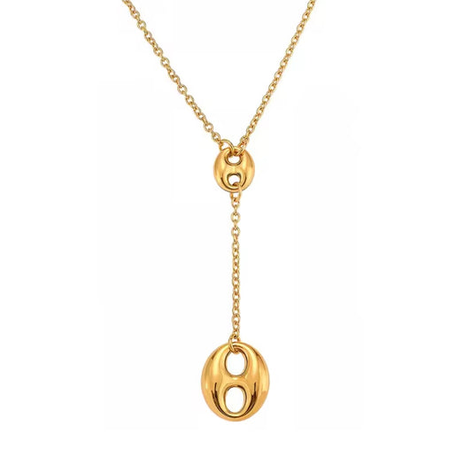 Gold Twin Link Necklace