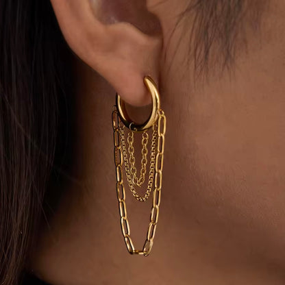 Golden Drift Tassel Earrings