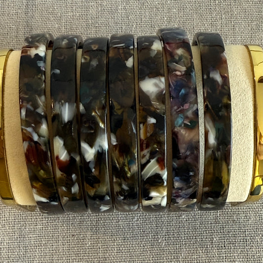 Multi Brown waterproof bangles
