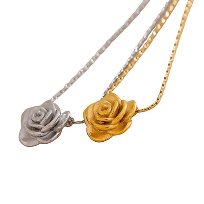 Derby's Rose Stud Necklace