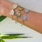 Zircon leaf bangle