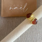 Double heart stone ring