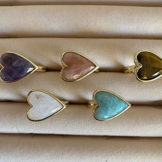 Quartz Heart Ring
