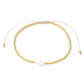 Mother-pearl & gold bead breacelet