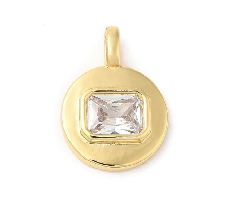 Square zirconia  necklace