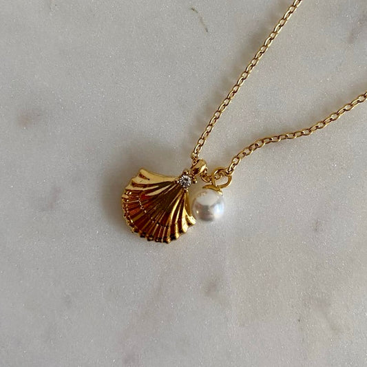Zircon Mini Shell & Pearl