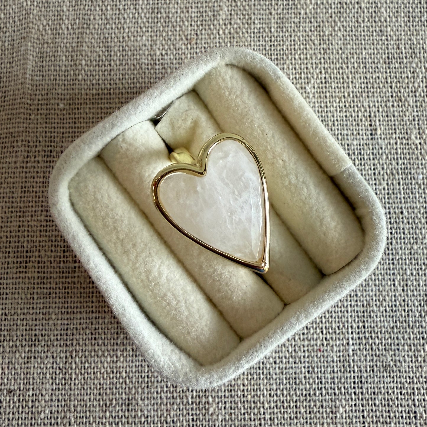 Quartz Heart Ring
