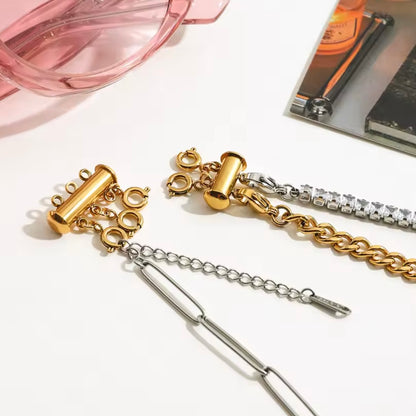 3-Strands Necklace Layer Button