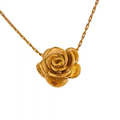 Derby's Rose Stud Necklace