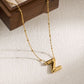 Bubble initial necklace