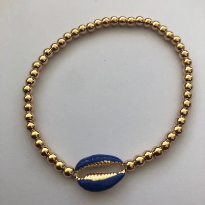 Seashell bracelet blue