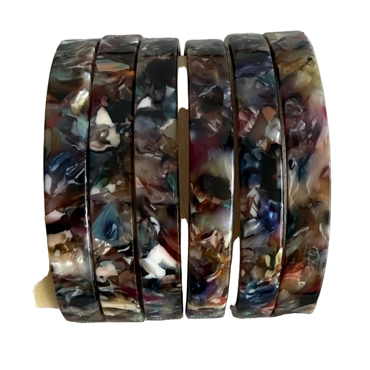 Multi Blue waterproof bangles