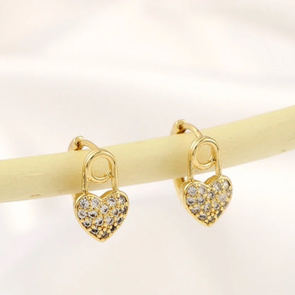 Heart Mini Pin Hoops