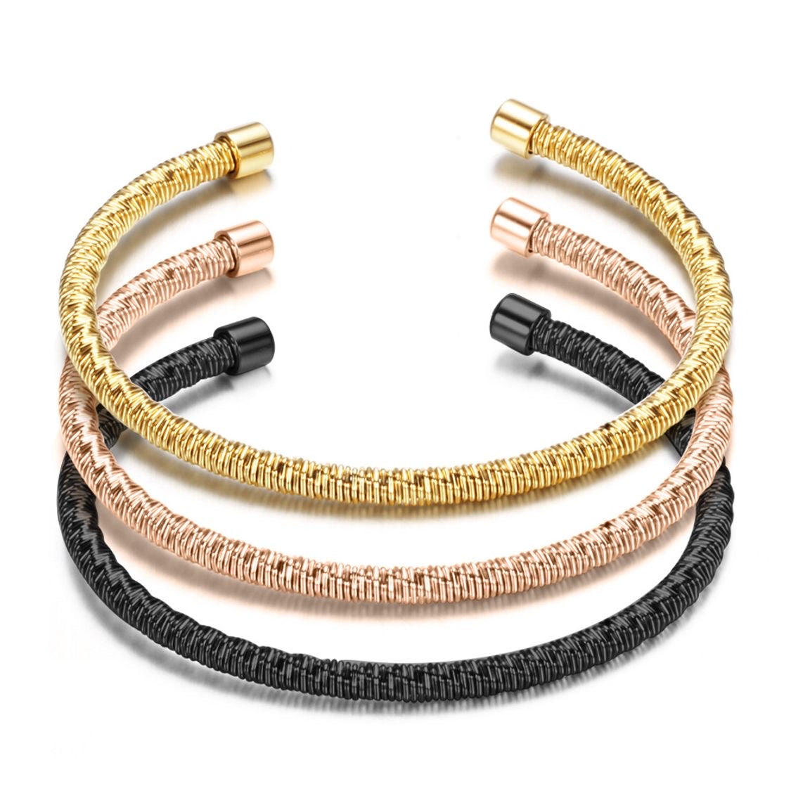 Solid Mesh Bangles